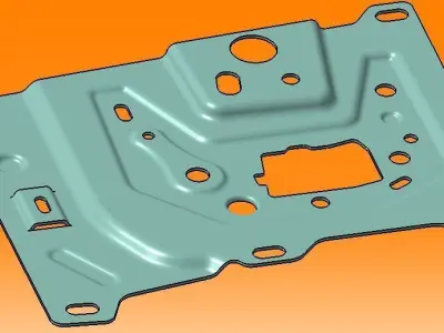 SEAT LOCKING BRACKET 3D model