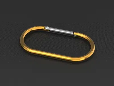 Carabiner 1 model as prop for 3D rendering 3D model