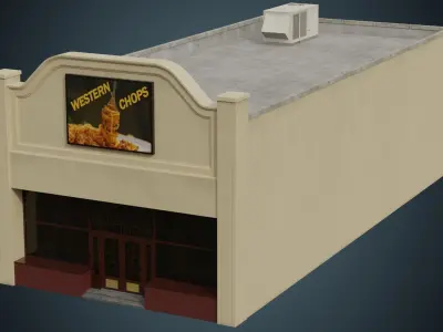 Building 12 Low-poly 3D model purchase