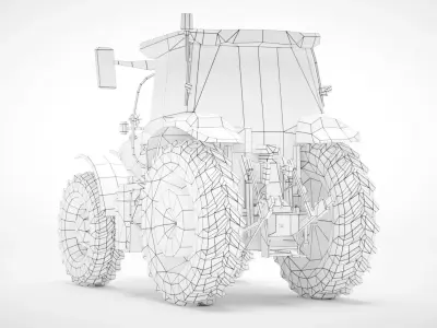 New Holland T6 145 tractor Low-poly 3D model