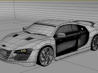 AUDI R8 car 3d model Low-poly 3D model