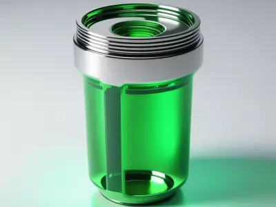Transparent Green Filter Vessel 3D model