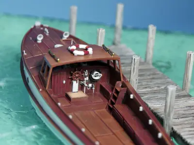 WW2 German Transportation Boat for 3d Printing 3D print model