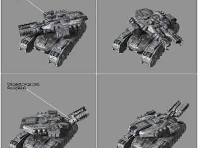 SF Heavy Tank - MK3 Low-poly 3D model