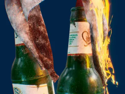 Molotov cocktail Low-poly 3D model purchase