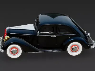 The Groom Vintage Tuxedo Car 3D Model Low-poly 3D model