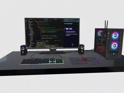 Programmer desktop 3d PC Free 3D model