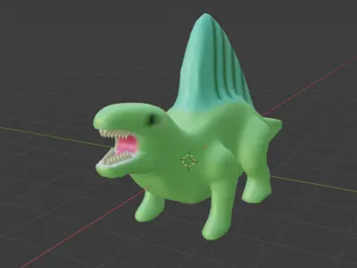 Dimetrodon Free low-poly 3D model