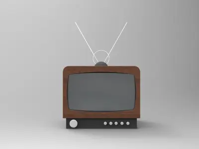 Toon Vintage TV 3D model