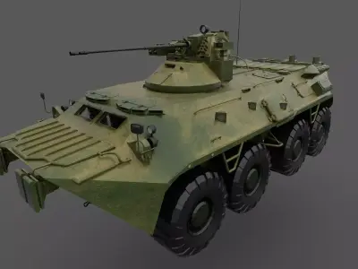 BTR 80  Low-poly 3D model