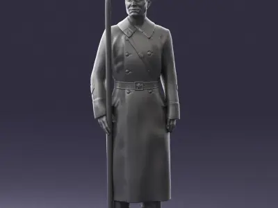 000105 Soviet Guard Soldier Historical Character 0116 3D model