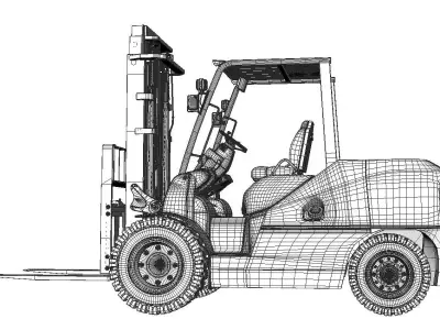Forklift  Dirty  3D model