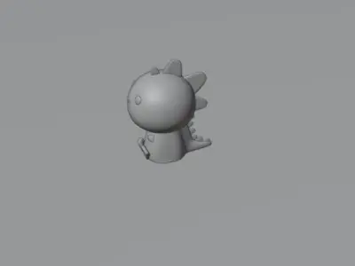 Cute little dragon dinosaur Free 3D model