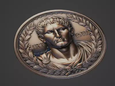 Julius Caesar Medallion 3D print model