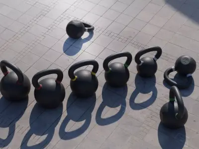 Kettlebell Gym Pack Low-poly 3D model