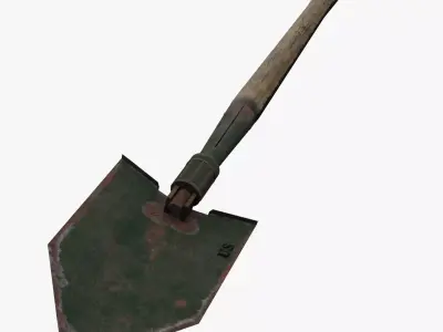 US M43 Entrenching Tool Low-poly 3D model