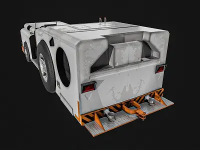 Baggage Tractor Low-poly 3D model purchase