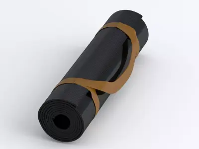 Yoga Mat Black 3D model