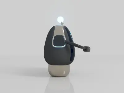 Cute Robot Low-poly 3D model 9