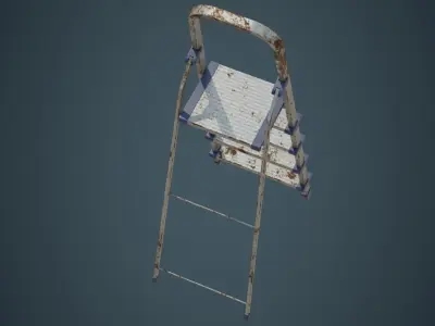 Step Ladder 4B Low-poly 3D model