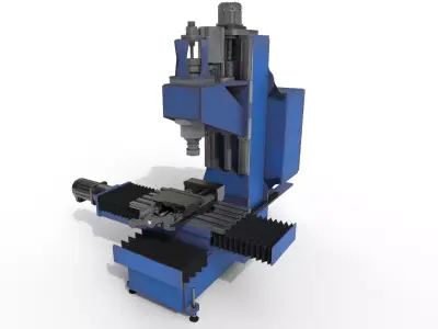 Milling machine Low-poly 3D model get