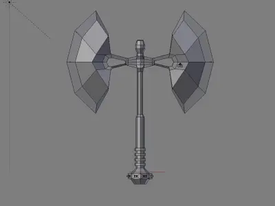 Simple model 3 axe Free low-poly 3D model