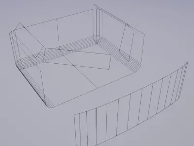 Photography Background Studio with Lightning Low-poly 3D model