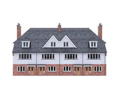 English Brick House 06 Low-poly 3D model