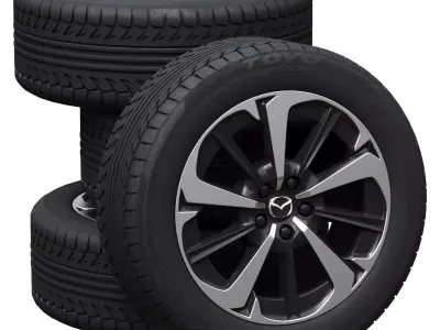Mazda wheels 3D model by zifir3d