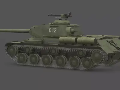  IS-2 Heavy Tank 3D Model Low-poly 3D model