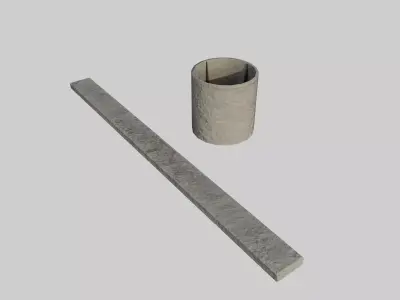 Motor Parts Debris Low-poly 3D model