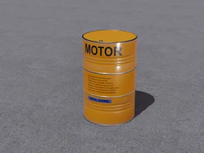 Barrel 3D model oil can Low-poly 3D model