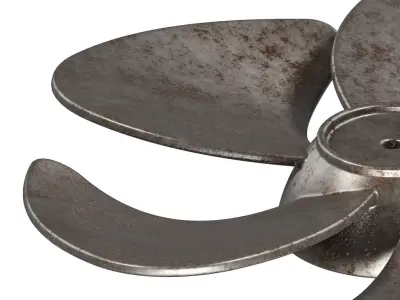 Rusty Steel Fan Blade 3D model