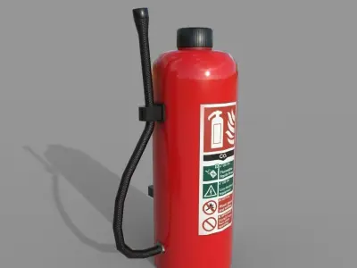 2 Fire Extinguishers Low-poly 3D model