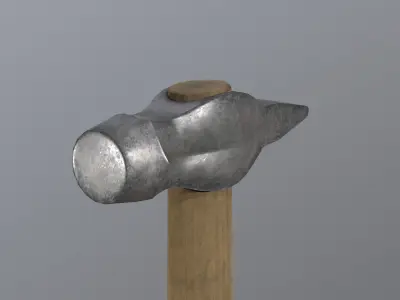hammer 3d lowpoly Low-poly 3D model