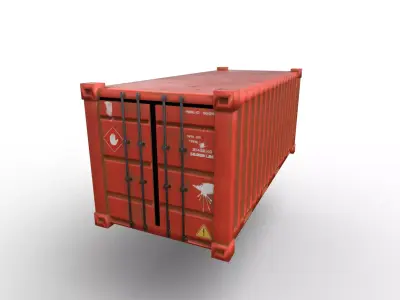 Industrial Container Pack PBR Low-poly Low-poly 3D model