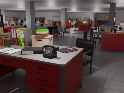 Police Station Low-poly 3D model buy