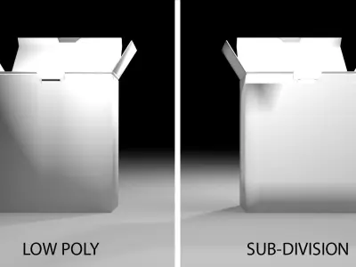 Cardboard Box - Rectangular High 3D model