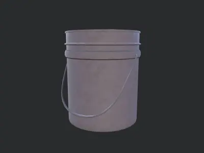 Plastic Pail Low-poly 3D model