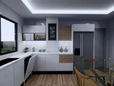 high gloss kitchen cabinets Free 3D model