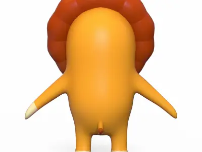 Lion Stylized Low-poly 3D model