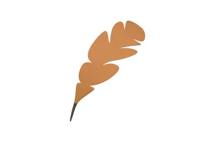 Feather Pen v1 002 Low-poly 3D model