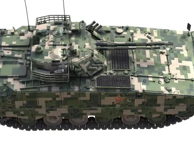 IFV ZBD-04 Chinese Tank Low-poly 3D model