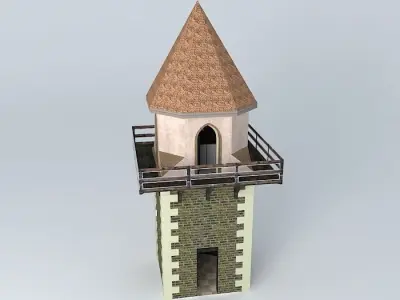 tower with roof Free 3D model
