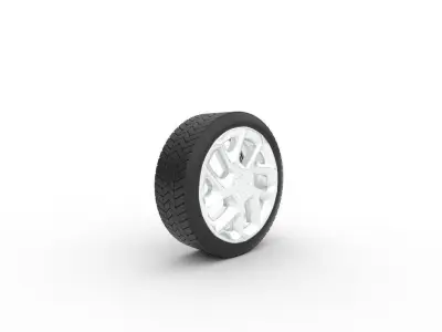 Mercedes-Benz Tire Low-poly 3D model