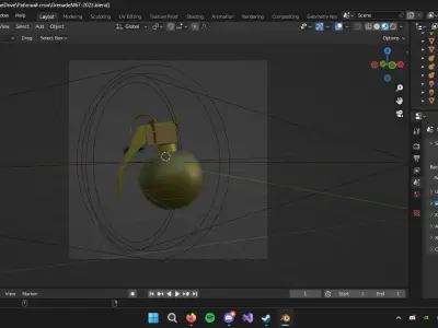 3D Frag Grenade M67 3D model