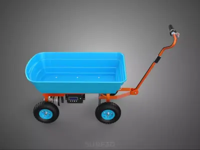 ELECTRIC BEACH SAND SEA CART WAGON TROLLEY DOLLY TRANSPORT GEAR 3D model