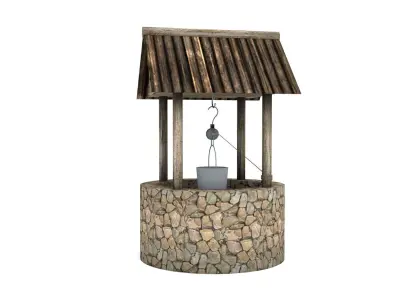 Stone Well Low-poly 3D model