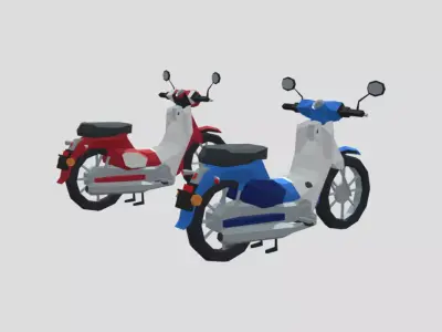 Motorcycle Low-poly 3D model purchase