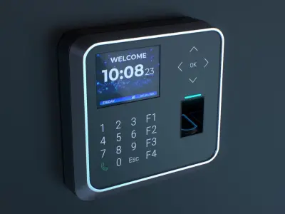 Biometric Attendance System Scanner Low-poly 3D model